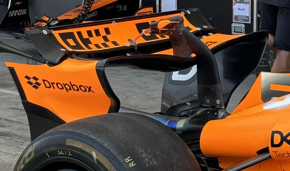 mclaren nuova ala posteriore medio carico gp brasile 2024 f1 formula1 mcl38 lando norris oscar piastri