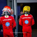 Baku, Azerbaijan, 26th September 2026, Charles Leclerc Lewis Hamilton at the Azerbaijan Grand Prix, Copyright Antonio Spina