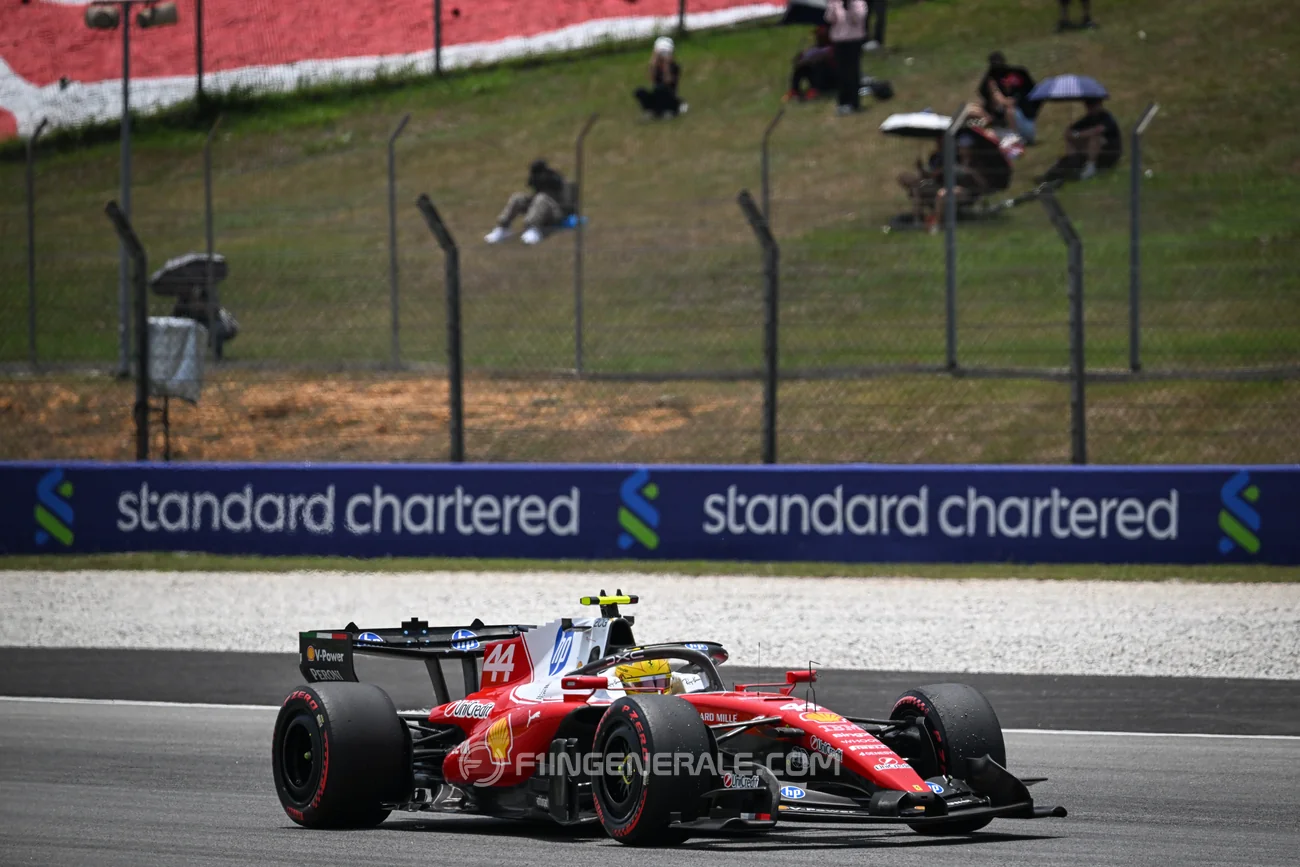 Sepang, Malaysia, 2nd October 2026, Lewis Hamilton at the Formula 1 Gulf Air Bahrain Grand Prix in Malaysia, Copyright Marco Talluto